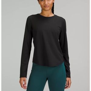 Lululemon High Neck Running Long Sleeve Shirt, size 10, Black